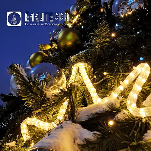 Искусственная уличная елка 20 метров с комплектом оформления Метеоры